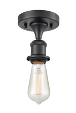 Bare Bulb - 1 Light - 2 inch - Matte Black - Semi-Flush Mount