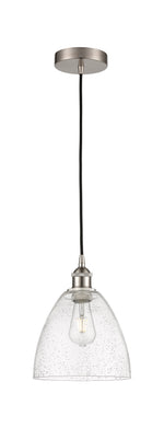 Bristol - 1 Light - 9 inch - Brushed Satin Nickel - Cord hung - Mini Pendant
