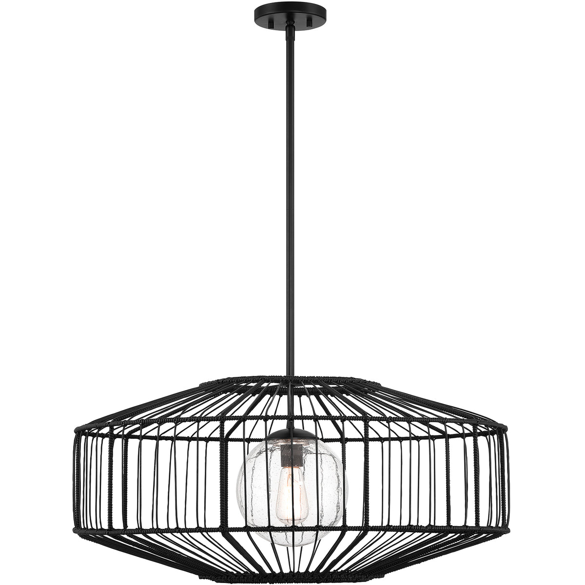 Marcy 1-Light Pendant in Matte Black
