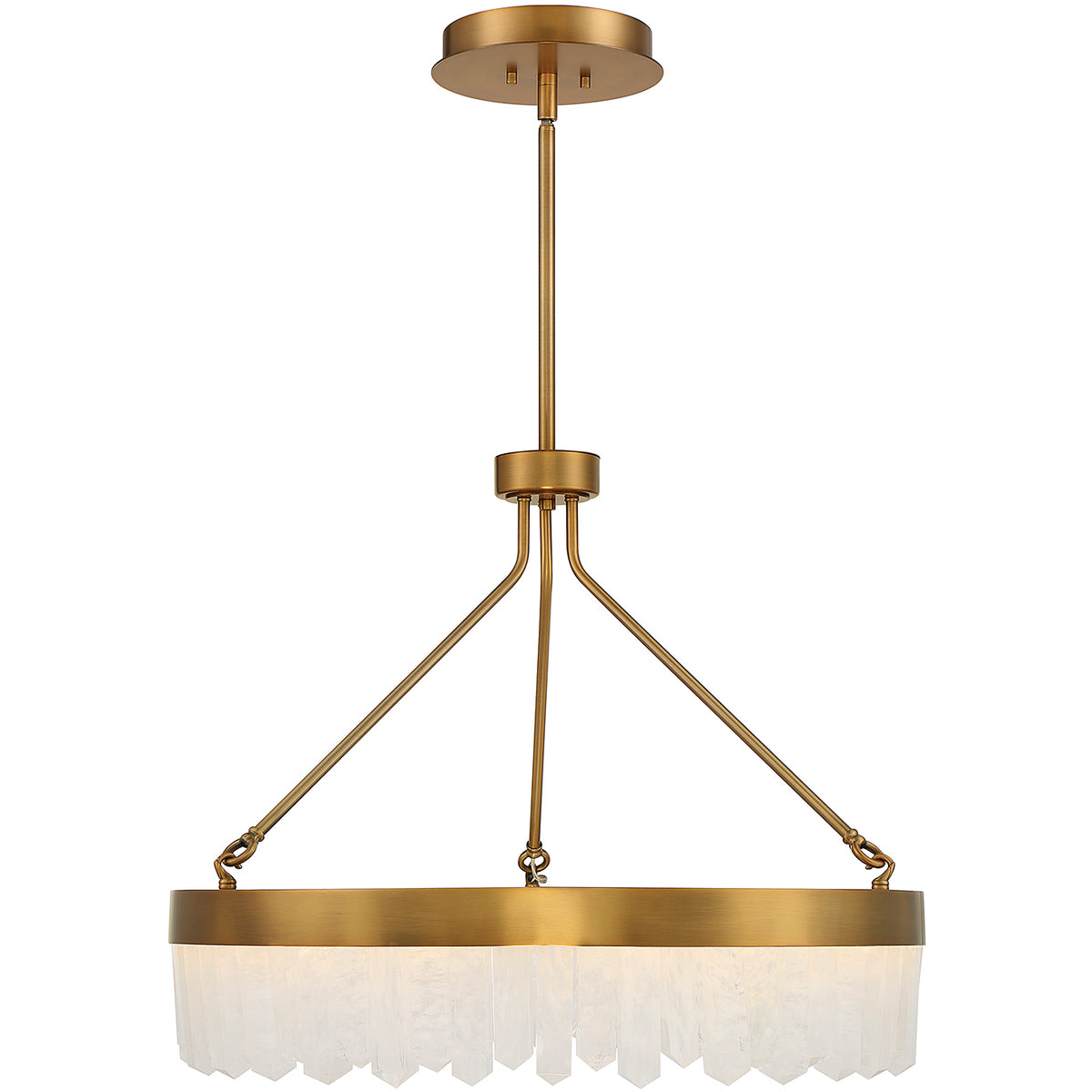Landon LED Pendant in Warm Brass