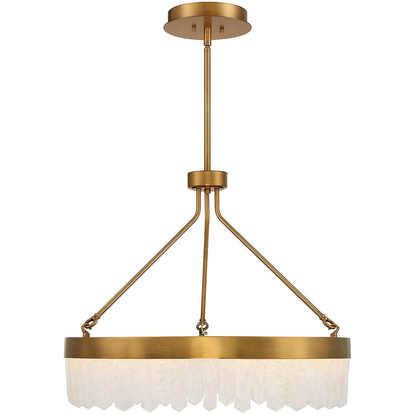 Landon LED Pendant in Warm Brass