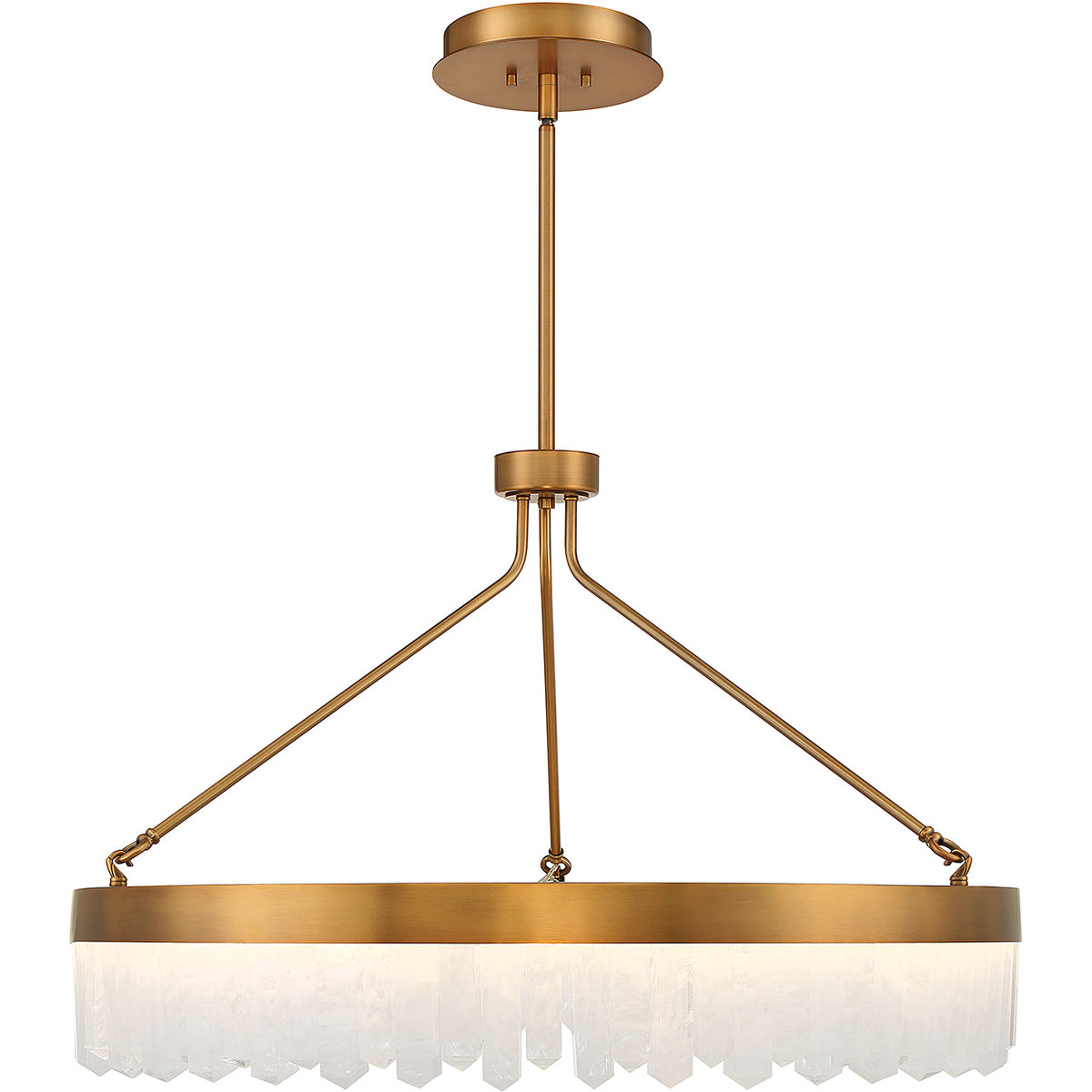 Landon LED Pendant in Warm Brass