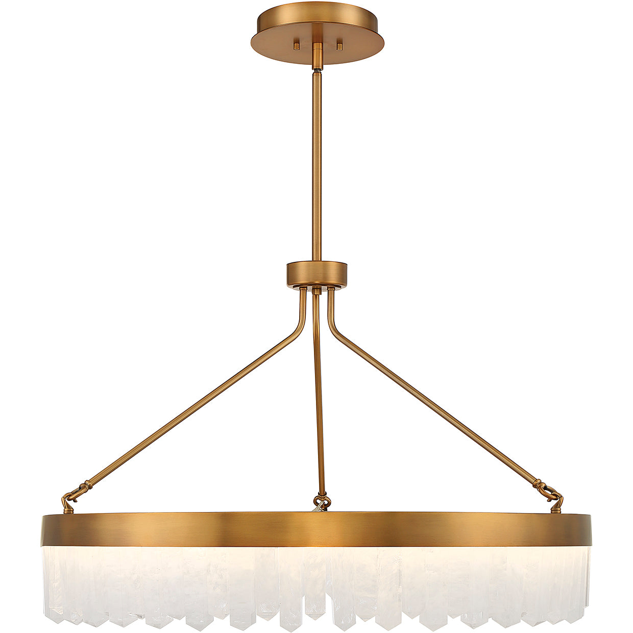 Landon LED Pendant in Warm Brass