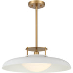 Gavin 1-Light Pendant in Matte Black with Warm Brass Accents