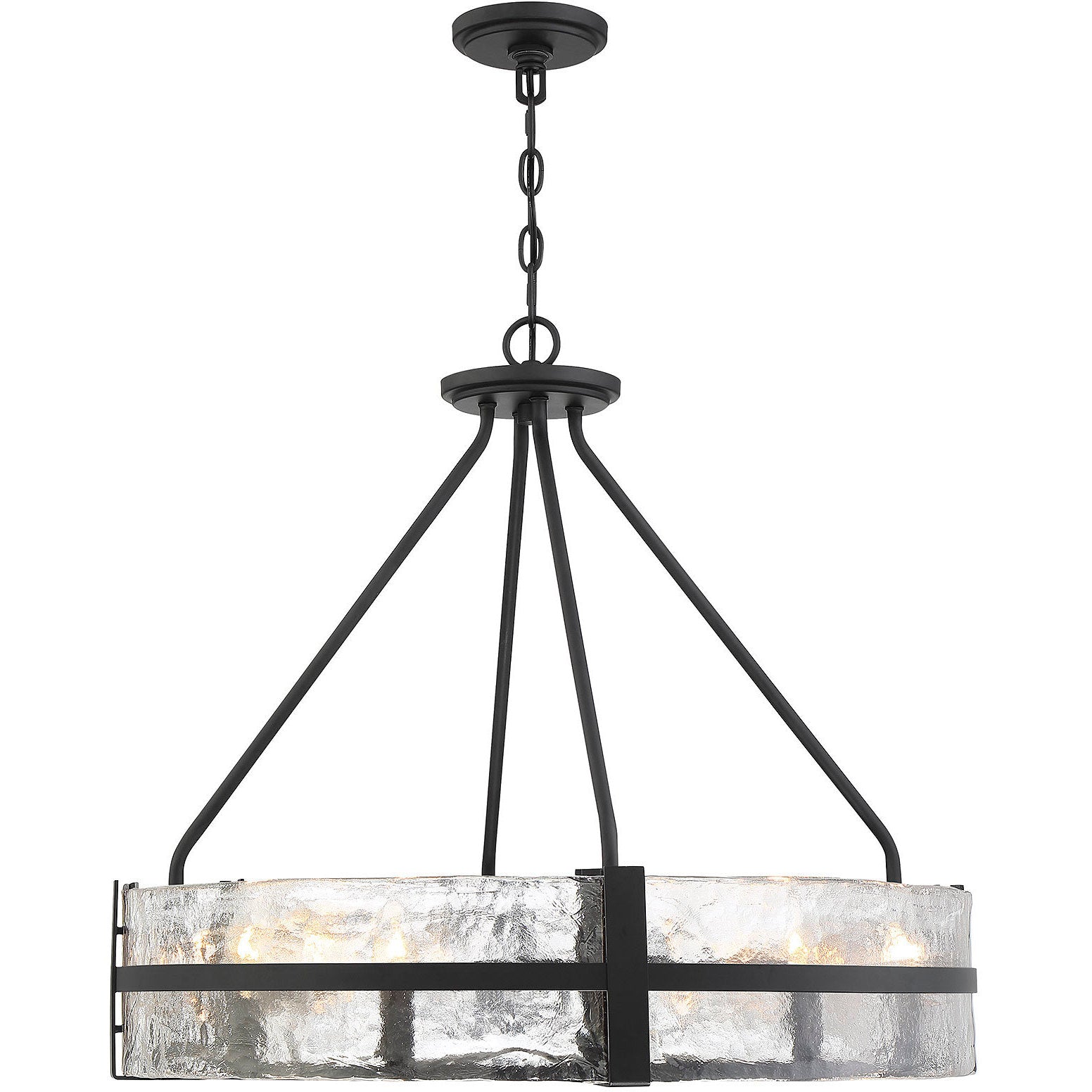 Hudson 8-Light Pendant in Matte Black
