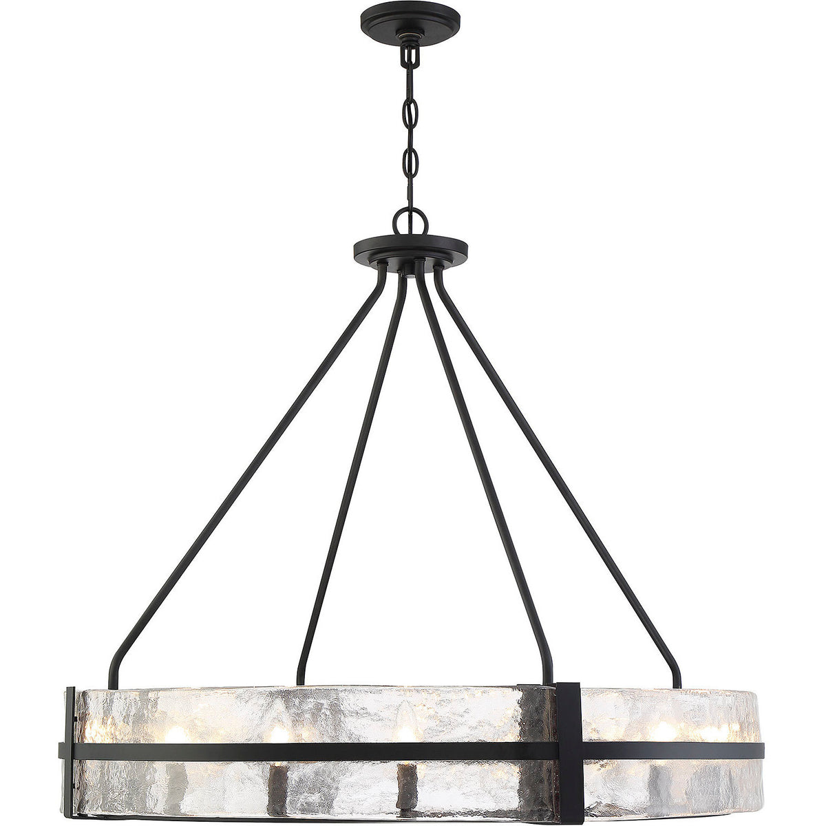 Hudson 12-Light Pendant in Matte Black