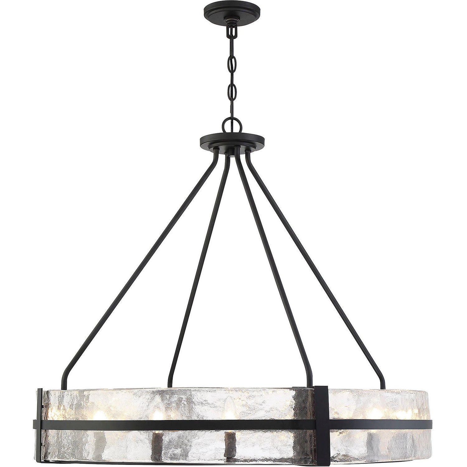 Hudson 12-Light Pendant in Matte Black