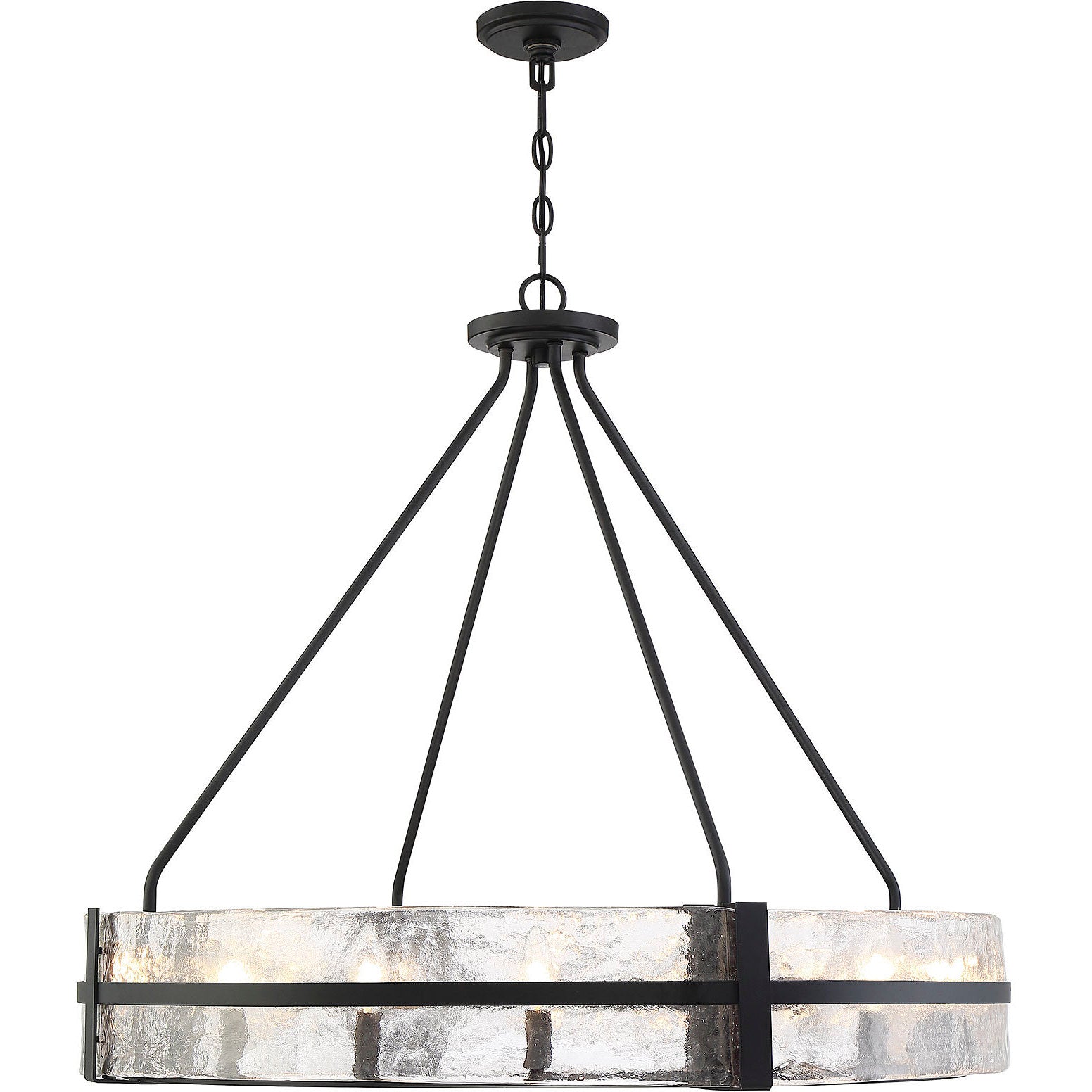 Hudson 12-Light Pendant in Matte Black