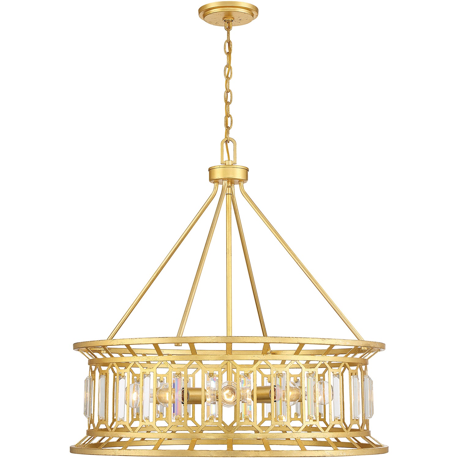 Daintree 8-Light Pendant in True Gold