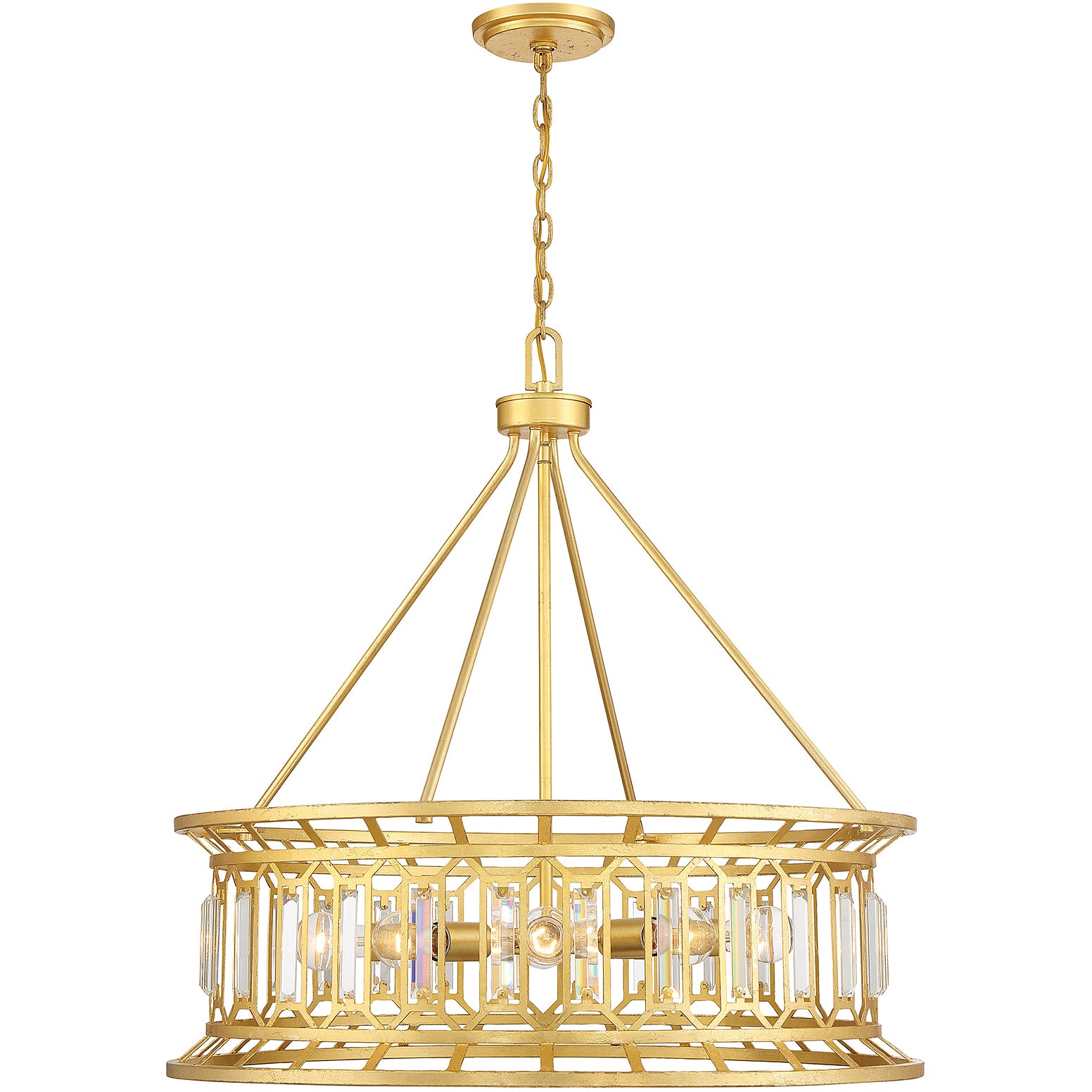 Daintree 8-Light Pendant in True Gold