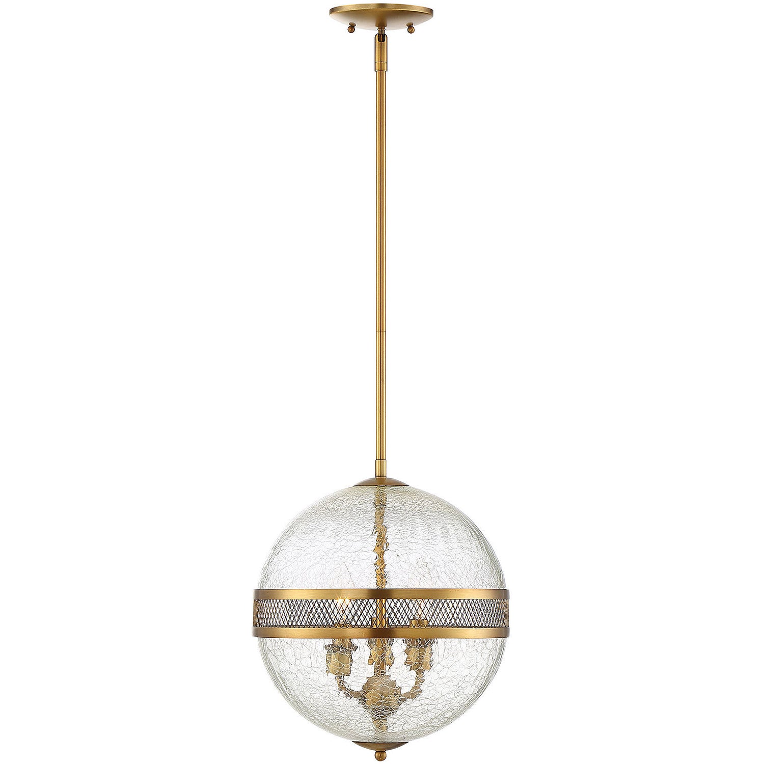 Stirling 3-Light Pendant in Warm Brass