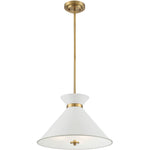 Lamar 3-Light Pendant in Matte Black with Warm Brass Accents