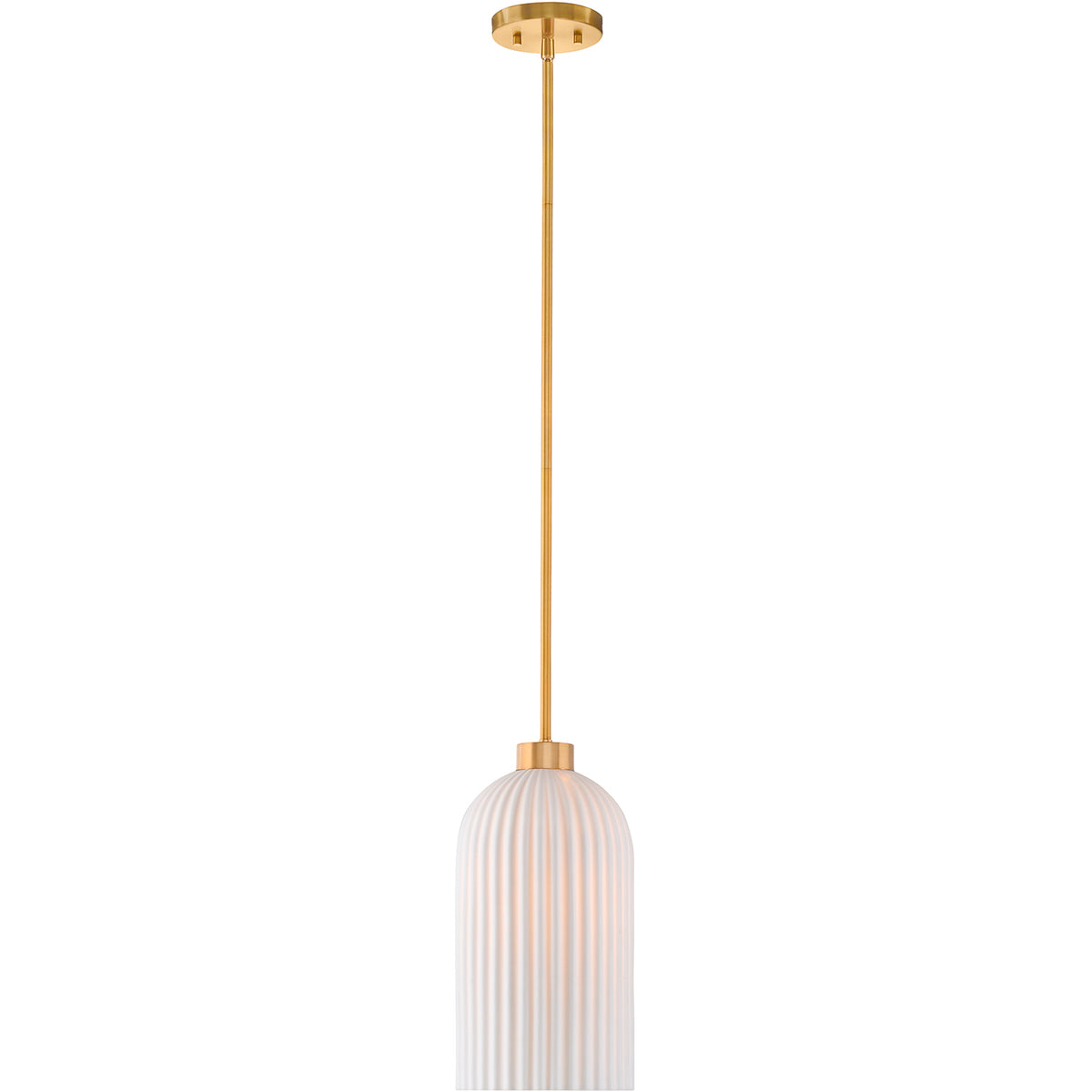 Isla Blanca 1-Light Pendant in Warm Brass by Breegan Jane
