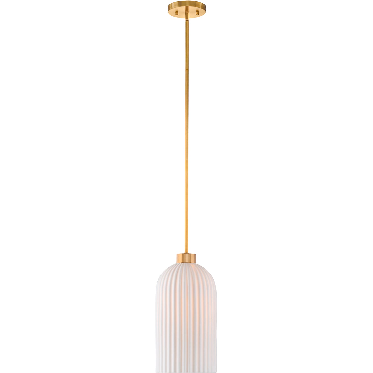 Isla Blanca 1-Light Pendant in Warm Brass by Breegan Jane