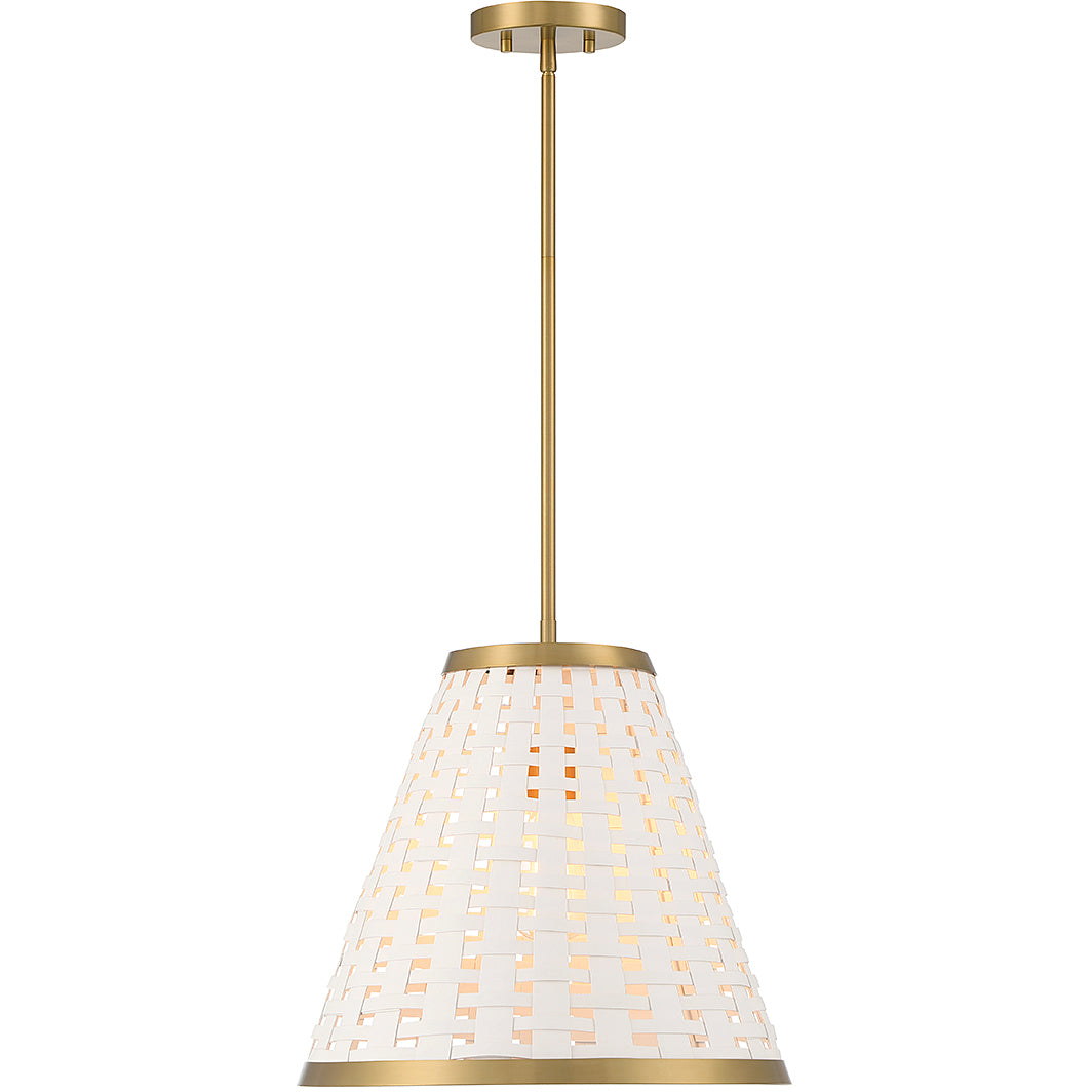Aster 1-Light Pendant in Warm Brass