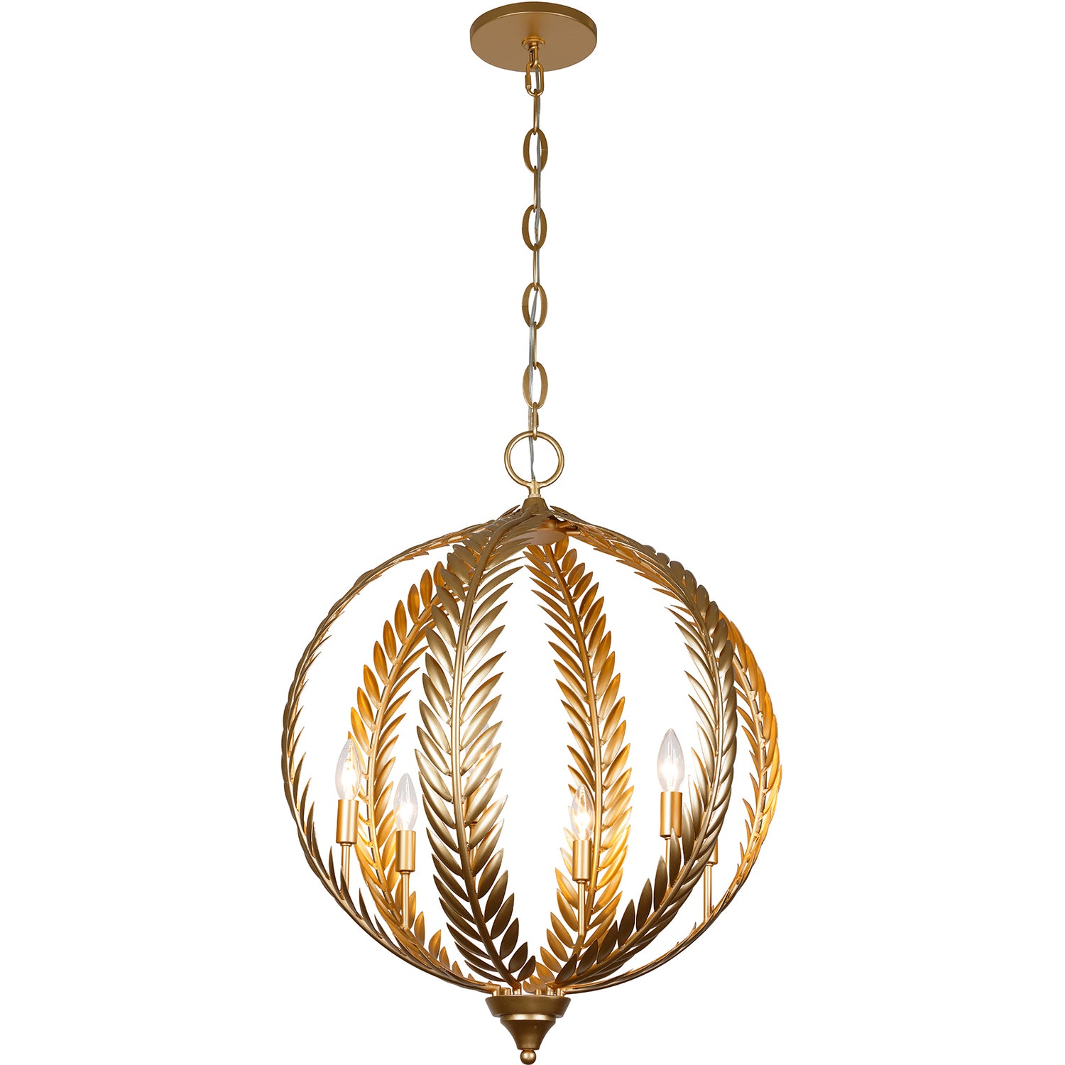 Atlas 6-Light Pendant in Grecian Gold by Breegan Jane
