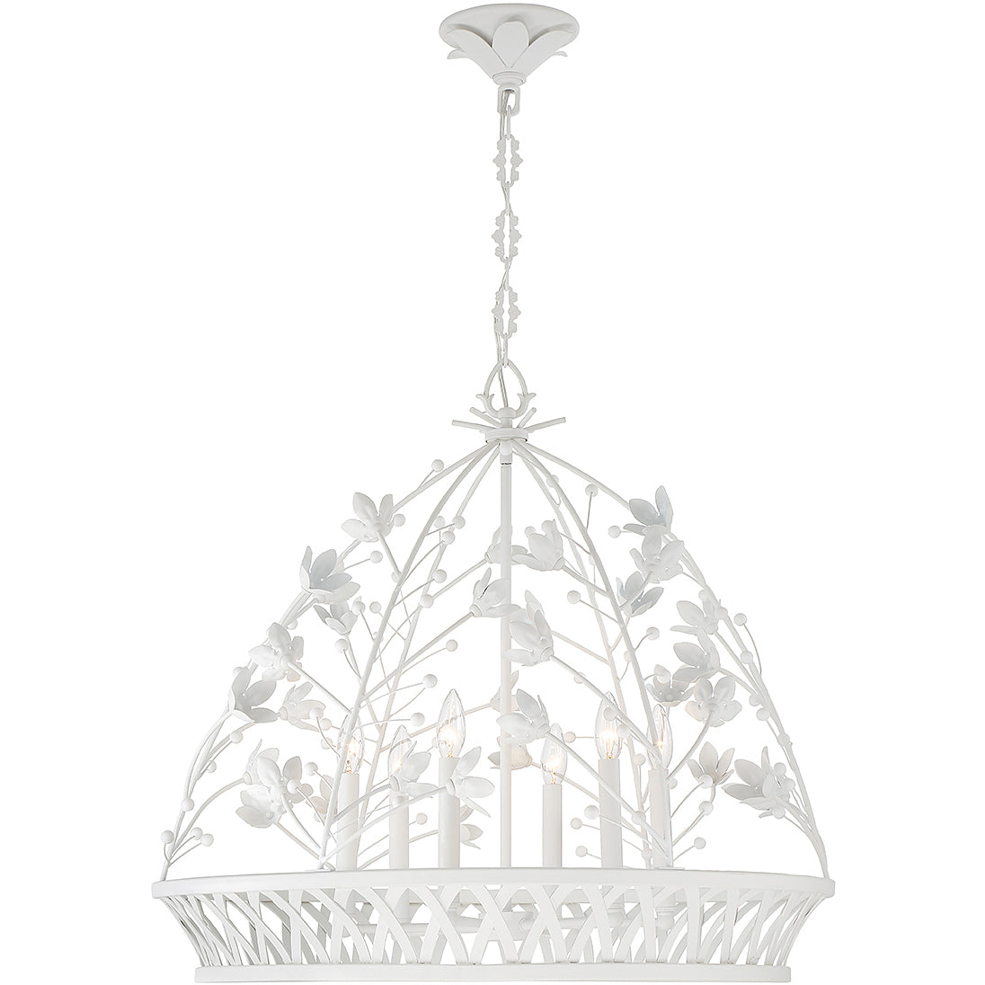 Oakmont 6-Light Pendant in Bisque White