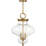 Bergdorf 3-Light Pendant in Warm Brass