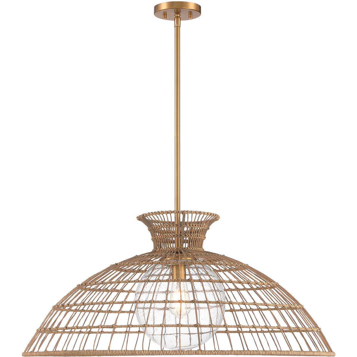 Lanai 1-Light Pendant in Warm Brass