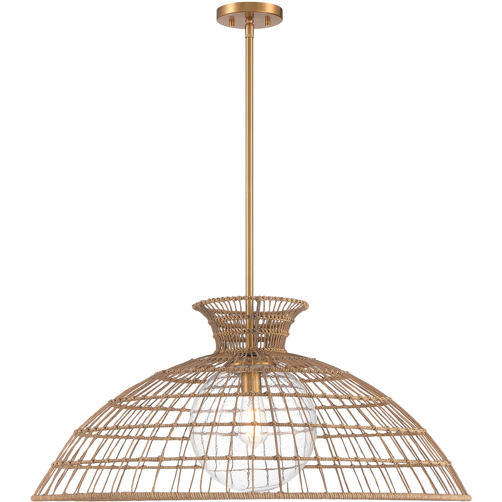 Lanai 1-Light Pendant in Warm Brass