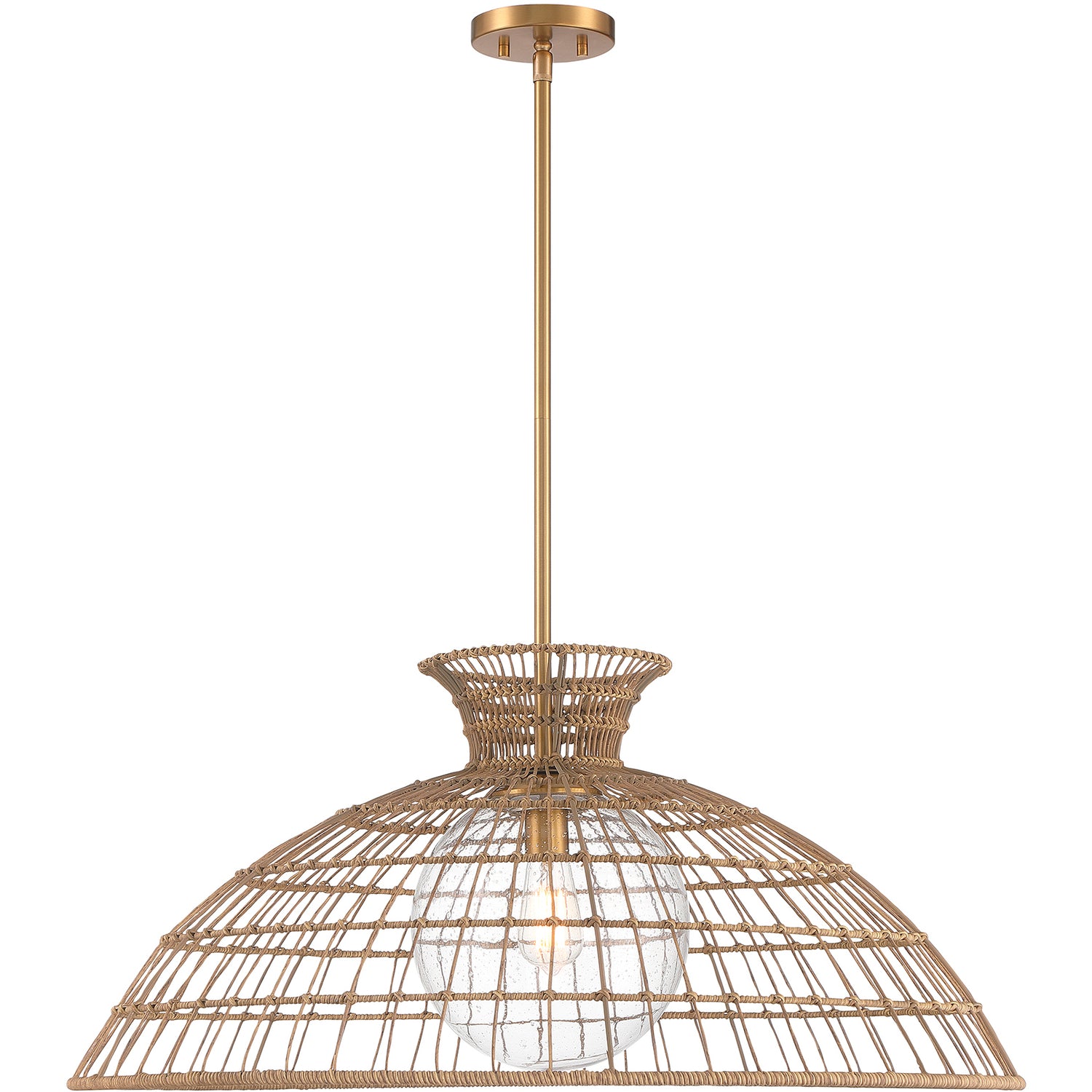 Lanai 1-Light Pendant in Warm Brass