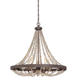 Mallory 5-Light Pendant in Fossil Stone