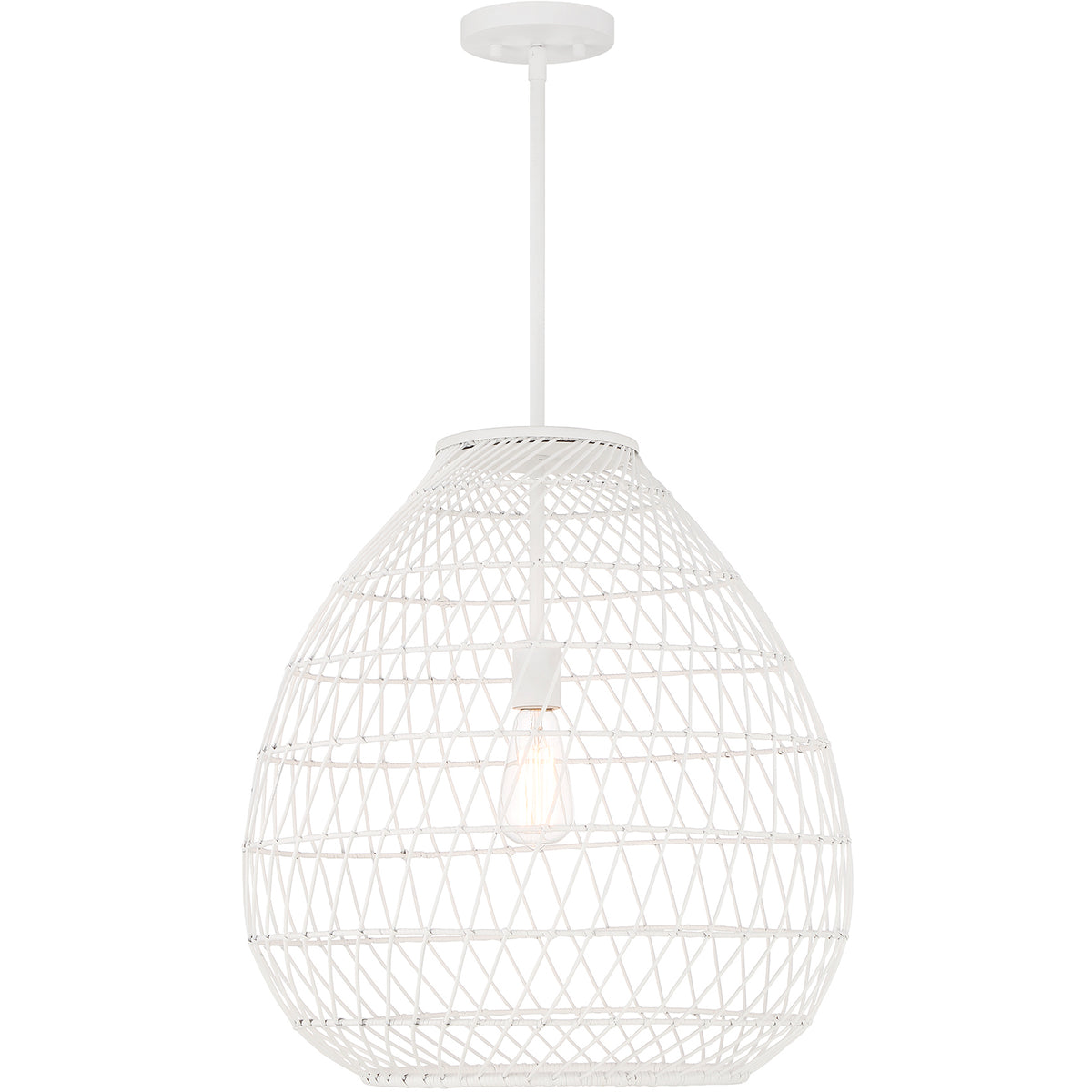 Maya 1-Light Pendant in Bisque White