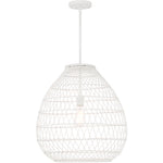 Maya 1-Light Pendant in Bisque White