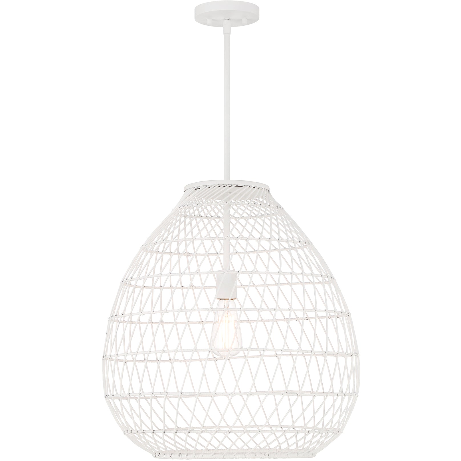 Maya 1-Light Pendant in Bisque White