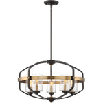 Kirkland 5-Light Pendant in English Bronze and Warm Brass