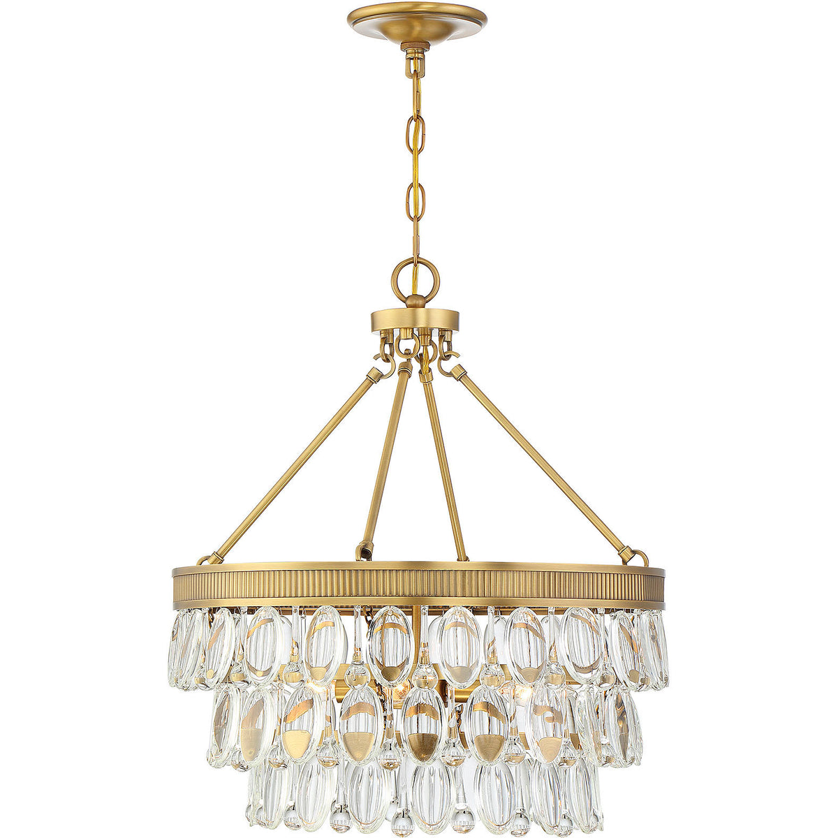 Windham 4-Light Pendant in Warm Brass