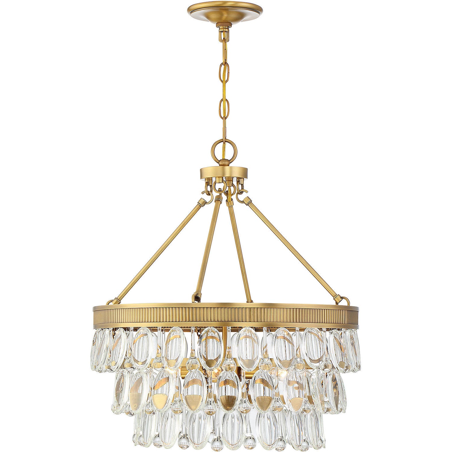 Windham 4-Light Pendant in Warm Brass