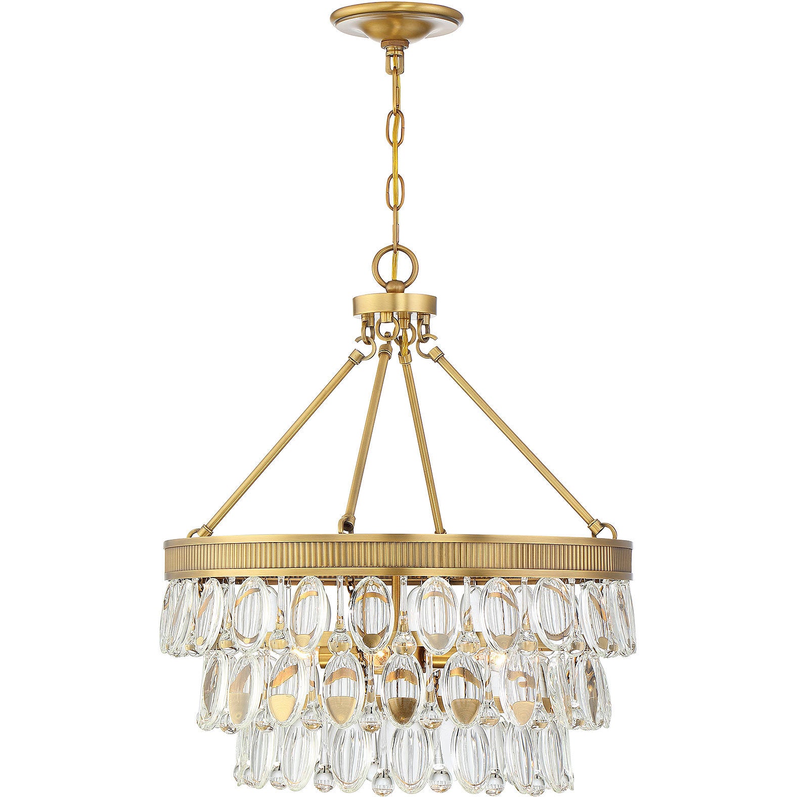 Windham 4-Light Pendant in Warm Brass