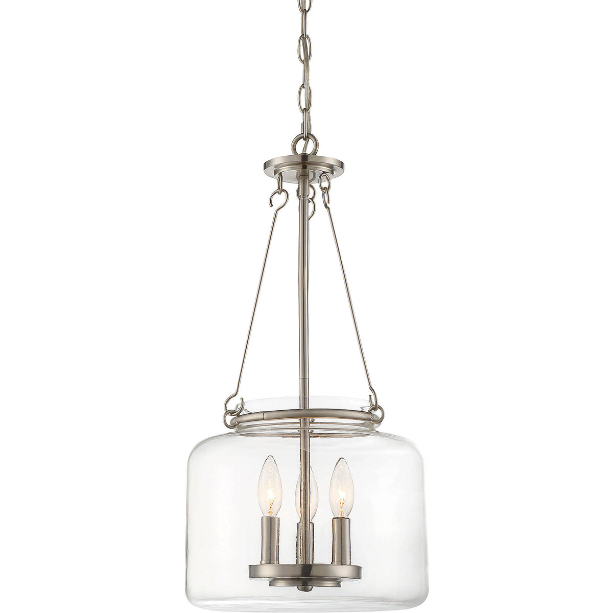 Akron 3-Light Pendant - Satin Nickel