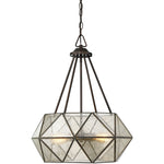 Tartan 4-Light Pendant in Oiled Burnished Bronze