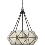 Tartan 5-Light Pendant in Oiled Burnished Bronze