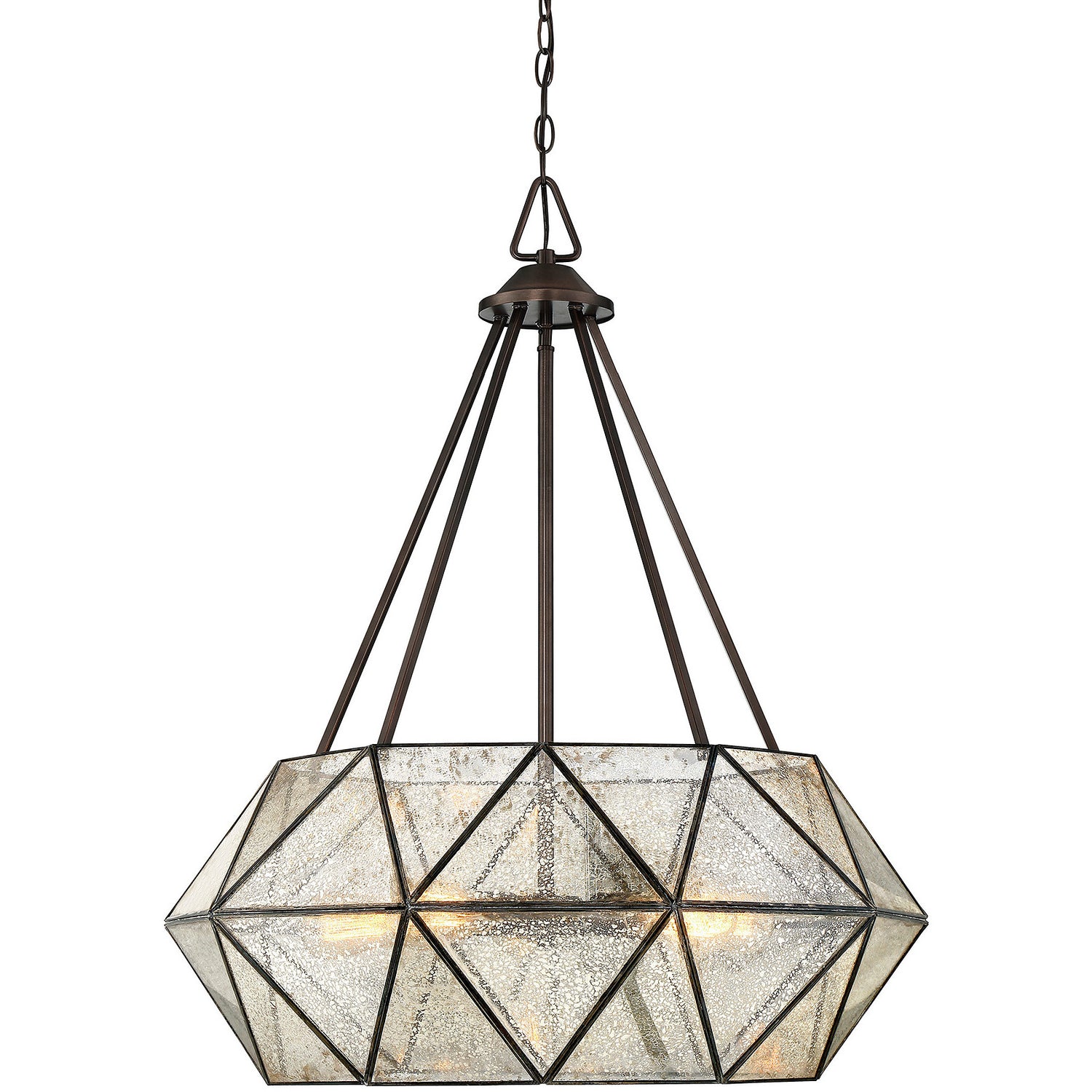 Tartan 5-Light Pendant in Oiled Burnished Bronze