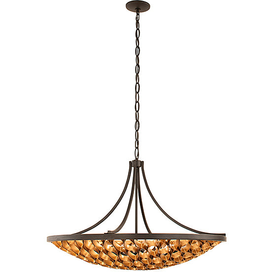Ventura 8-Light Pendant in Matte Black and Gold