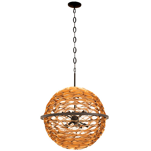 Ventura 10-Light Pendant in Matte Black and Gold
