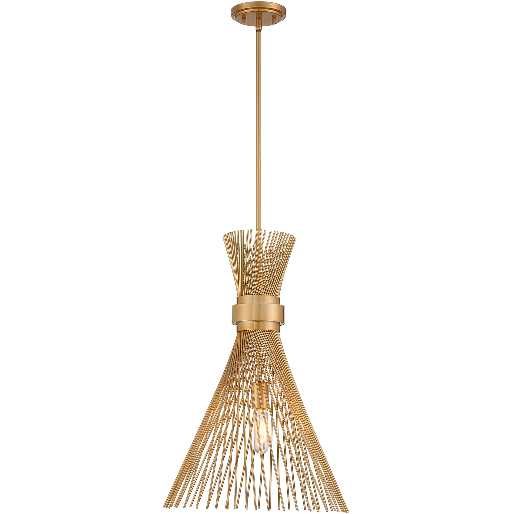 Longfellow 1-Light Pendant in Matte Black