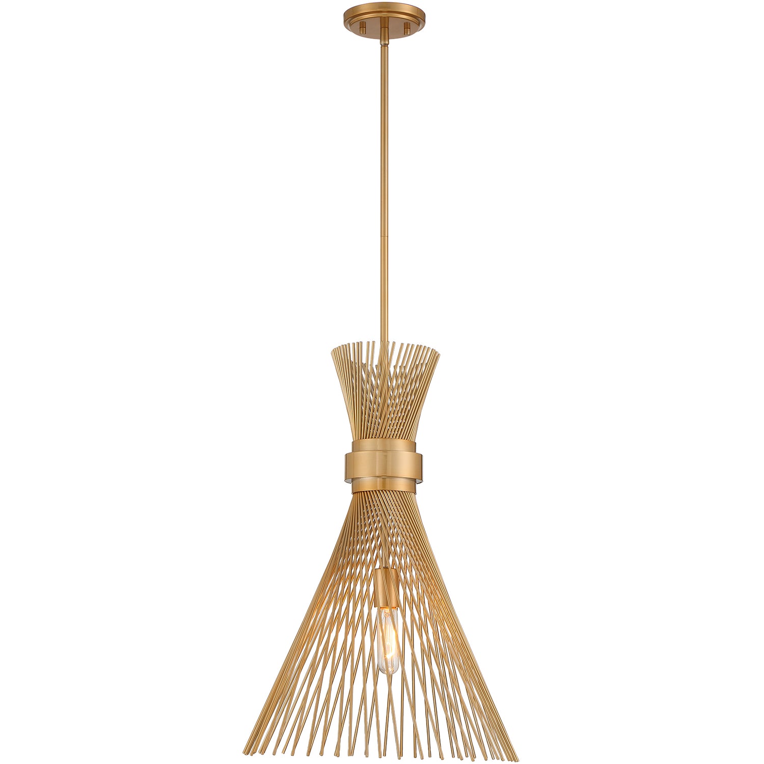Longfellow 1-Light Pendant in Matte Black