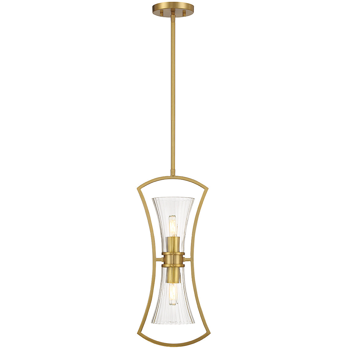 Bennington 2-Light Pendant in Warm Brass