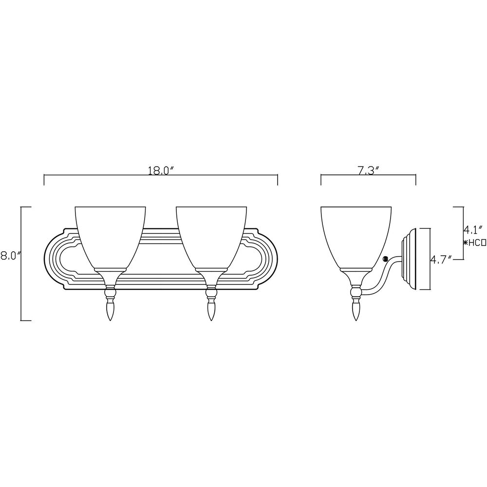 Herndon Bathroom Vanity Light - 8-1007-2-SN