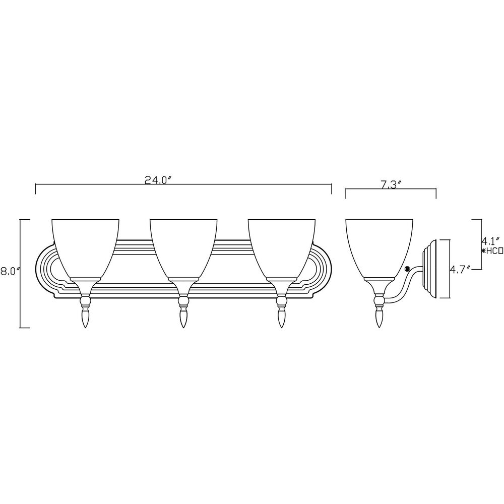 Herndon Bathroom Vanity Light - 8-1007-3-SN