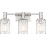 Concord 3-Light Bathroom Vanity Light in Matte Black with Warm Brass