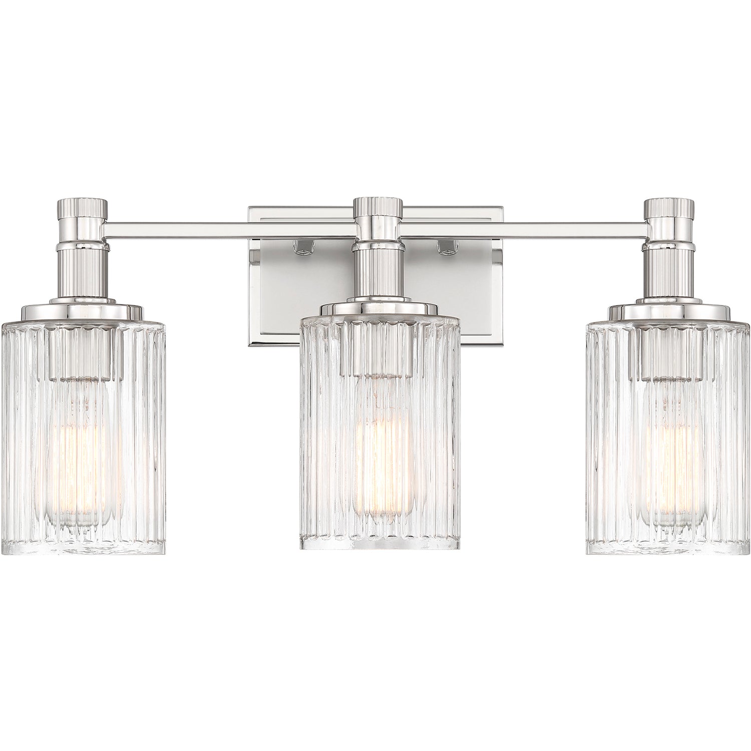 Concord 3-Light Bathroom Vanity Light in Matte Black with Warm Brass