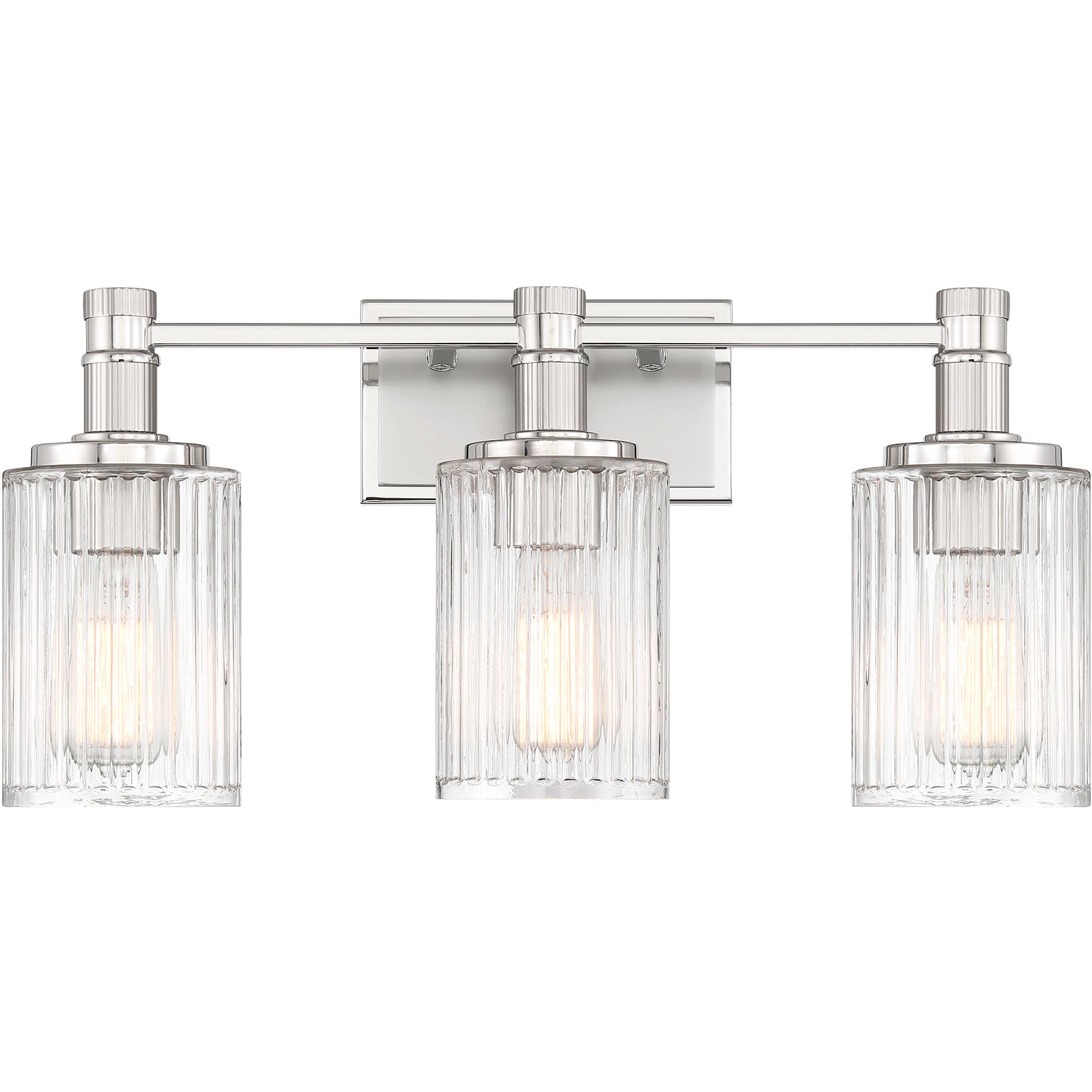 Concord 3-Light Bathroom Vanity Light in Matte Black with Warm Brass