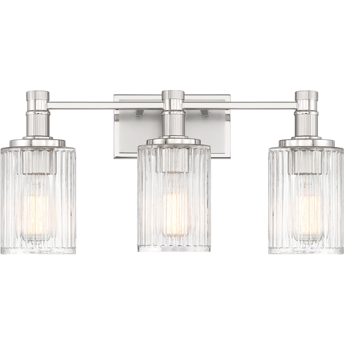 Concord 3-Light Bathroom Vanity Light in Matte Black with Warm Brass