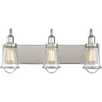 Lansing 3-Light Bathroom Vanity Light in English Bronze and Warm Brass