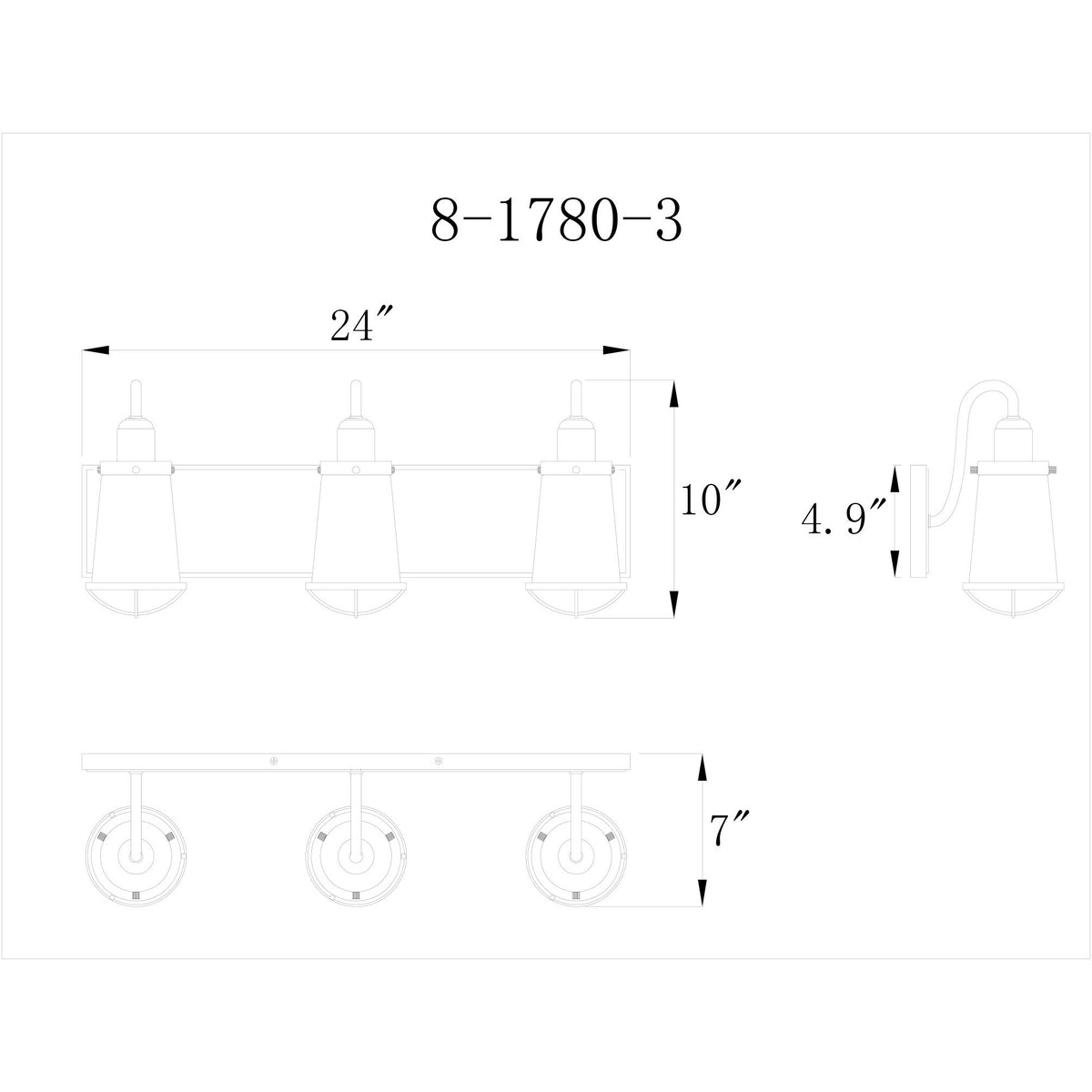 Lansing 3-Light - Lansing Bathroom Vanity Light by Savoy House
